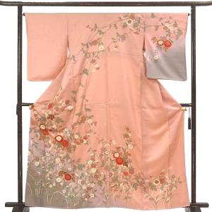 付下げ 落款入り 花 正絹 身丈約160cm 裄丈66cm 25z10-6083 付下げ 落款入り 花 正絹 身丈約160cm 裄丈66cm 25z10-6083の通販 by