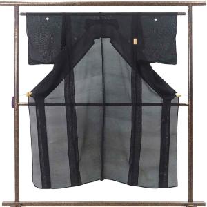 喪服（黒紋付） 身丈170cm 裄68cm レディース 無地 裄長 裄Lサイズ 夏