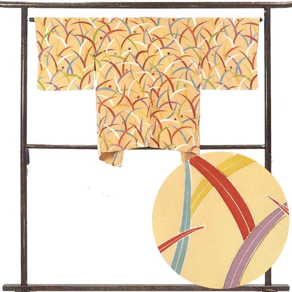 羽織 羽織丈80cm 裄64cm  レディース 袷 露芝 裄Mサイズ 秋冬春用 正絹（シルク）ブラウ...