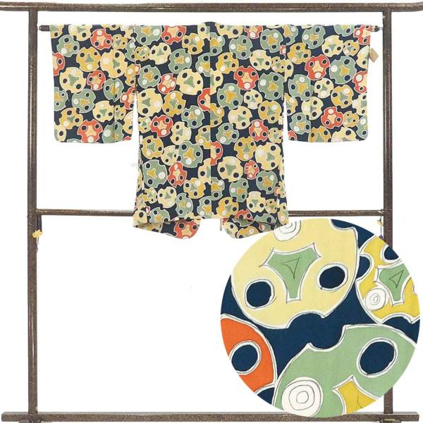 コート コート丈80cm 裄63cm レディース 袷 連続模様 裄Mサイズ 秋冬春用 正絹（シルク）...