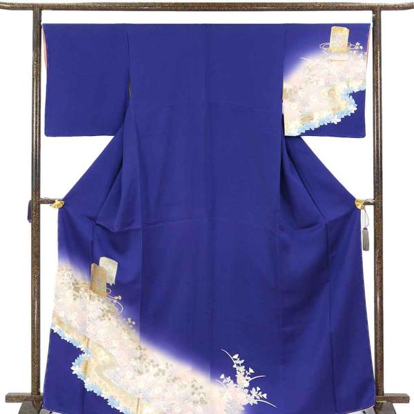 訪問着 身丈169cm 裄68cm レディース 袷 金彩 裄長 裄Lサイズ 秋冬春用 正絹（シルク）...