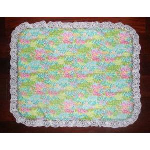 ポーチ付きカフェマット【パステルカラー・フラワー】