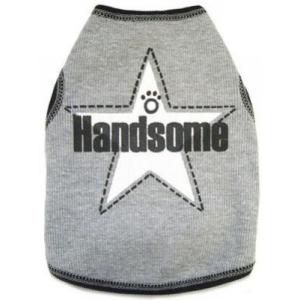 犬服ハンサム・グレー・輸入犬服Tシャツ