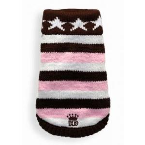 犬服 スター・ストライプ・セーター・ピンク