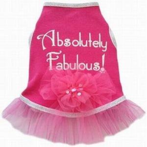 犬服ピンクfabulousワンピース