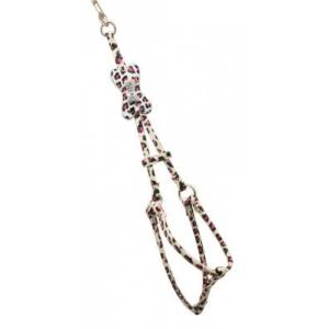 ピンクレオパード・ステップインハーネス