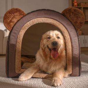 2WAY ペットハウス 大型犬 犬用ベッド、クッション 犬用 かわいいペットベッド 小型犬 中型犬 大型犬 暖かい 柔らかい 高級 ドーム型 洗える｜gogomaxshop