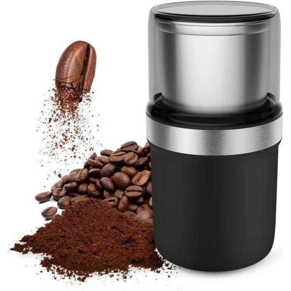 コーヒーミル 電動 カッター コーヒーミル 電動コーヒーミル 粉末 コーヒー豆 ひき機 水洗い可能 ...
