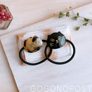 ねこちゃんヘアゴム 猫 ドライフラワー フラワー 髪飾り お花ネコ