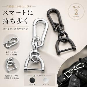 キーホルダー メンズ カラビナ スマートキー ...の詳細画像1