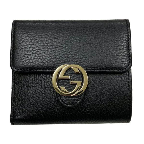 グッチ 財布 レディース 615525 GUCCI 二つ折り財布 Wホック インターロッキングG レ...