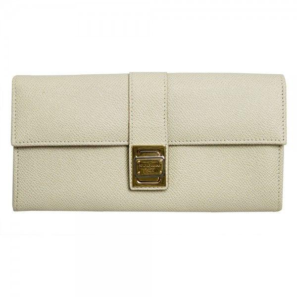 ドルチェ&amp;ガッバーナ フラップ長財布 アイボリー BI0591-A1001