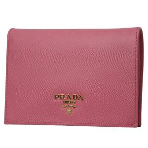 プラダ アウトレット 二つ折り財布 ピンク 見開きカードポケット 1M0668SAF  新品｜goguysshop