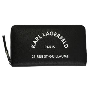 カールラガーフェルド 財布 レディース KARL LAGERFELD ラウンドファスナー長財布 レザー ブラック RUE ST-GUILLAUME 201W3226｜goguysshop