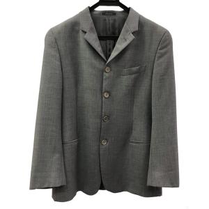 中古 エンポリオ アルマーニ ジャケット メンズ グレー EMPORIO ARMANI サイズ50 イタリア製｜goguysshop