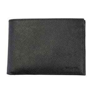 プラダ メンズ 二つ折り財布 型押しレザー ブラック 2M0002 NERO 新品｜goguysshop