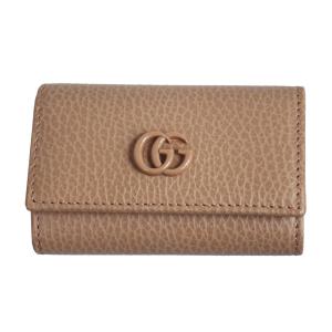 グッチ キーケース レディース GUCCI GGマーモント レザー ベージュ系 456118 17WEN 2754｜ブランドショップ ゴーガイズ