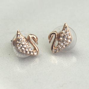 スワロフスキー ピアス アクセサリー レディース スワン ミニ ローズゴールド/クリア SWAROVSKI 5144289｜goguysshop