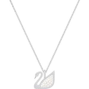 スワロフスキー ネックレス ペンダント レディース アイコニック スワン シルバー/パール SWAROVSKI 5411791｜goguysshop