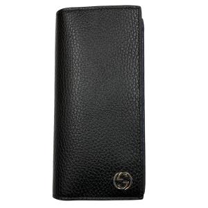 グッチ 財布 メンズ 610467 GUCCI 長財布 インターロッキングG レザー ブラック/ブルー系 アウトレット 610467 CAO2N 1040｜goguysshop