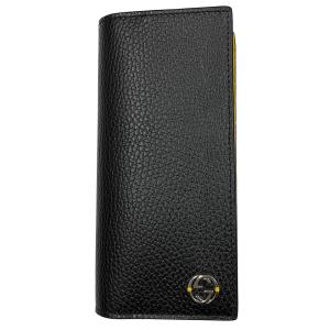 グッチ 財布 メンズ 610467 GUCCI 長財布 インターロッキングG レザー ブラック/イエロー系 アウトレット 610467 CAO2N 1041｜goguysshop