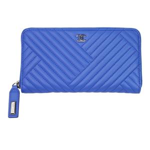 シャネル ラウンドファスナー長財布 ラムスキン キルティングウォレット A82258-Y25321-2A829｜goguysshop