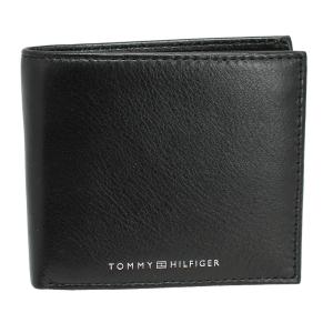 トミーヒルフィガー 財布 メンズ TOMMY HILFIGER 二つ折り財布 レザー ブラック AM0AM08118 BDS｜goguysshop