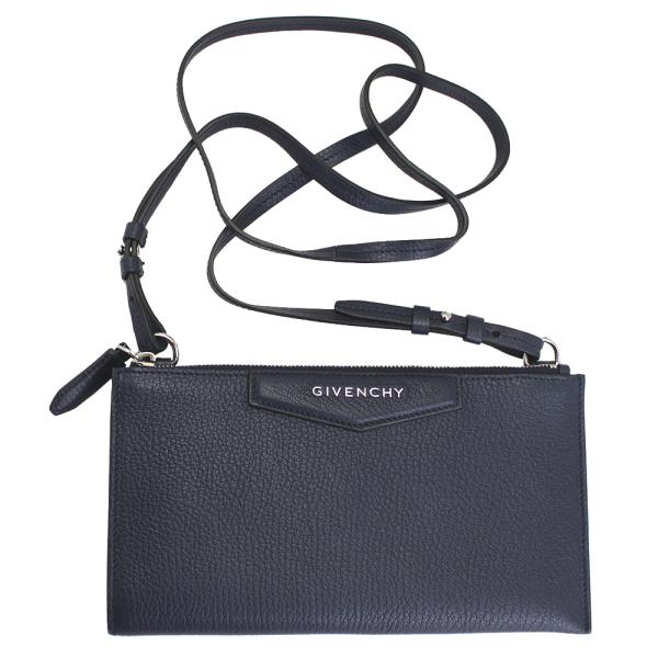 ジバンシー バッグ レディース GIVENCHY クロスボディ ポーチ アンティゴナ レザー ネイビ...