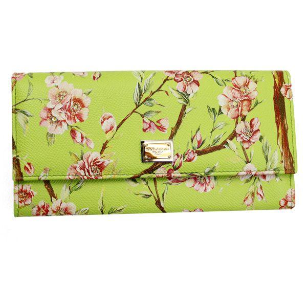 ドルチェ&amp;ガッバーナ 二つ折り長財布 フラワープリント BI0087 A1685 新品