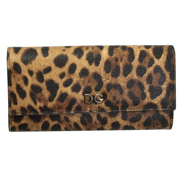 ドルチェ&amp;ガッバーナ 二つ折り長財布 レオパード BI0087-B7158-3