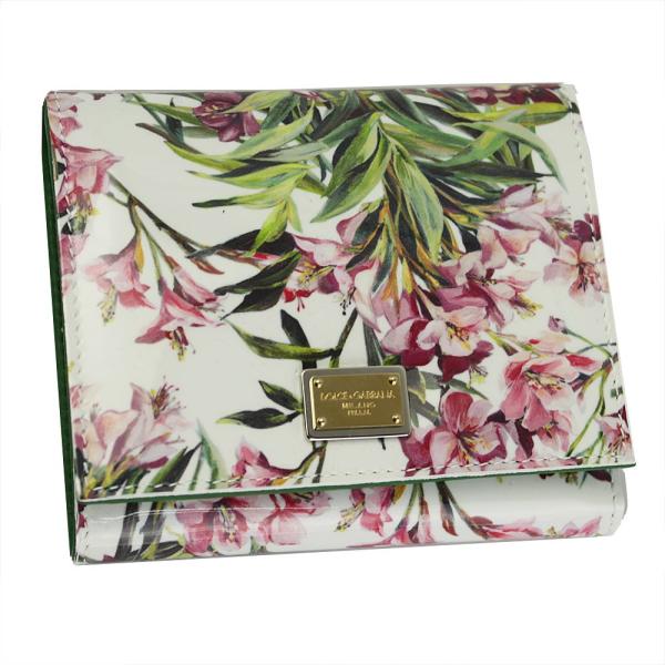 ドルチェ&amp;ガッバーナ 三つ折り財布 フラワープリント BI0088-B6103-87472-3