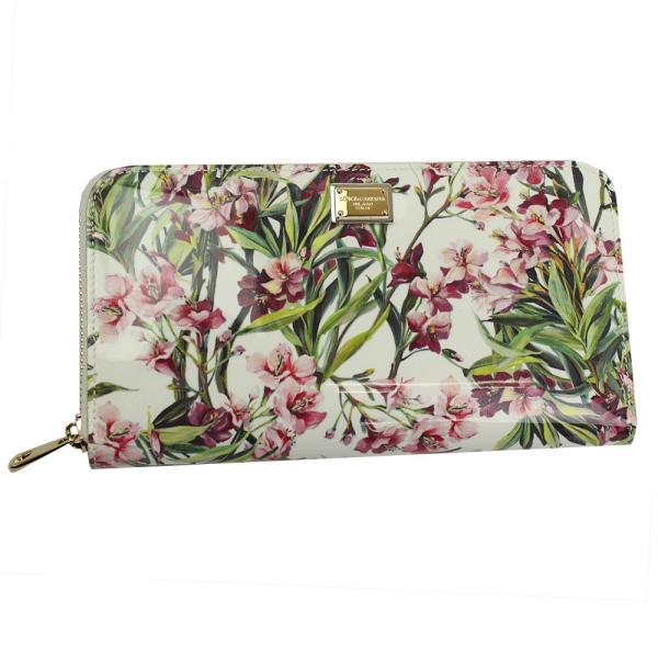 ドルチェ&amp;ガッバーナ ラウンドファスナー長財布 フラワー エナメル BI0473-AP037-1 新...