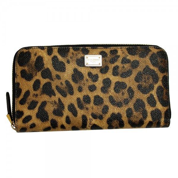 ドルチェ&amp;ガッバーナ ラウンドファスナー長財布 レオパード BI0473-B7158-2