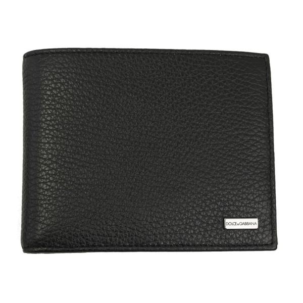 ドルチェ&amp;ガッバーナ 二つ折り財布 メンズ 型押しレザー ブラック BP0457 B1751 809...