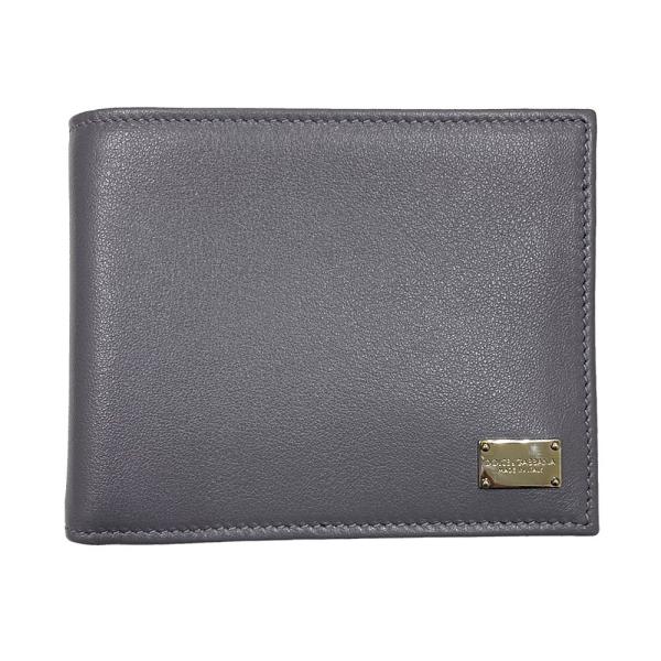 ドルチェ＆ガッバーナ 財布 メンズ DOLCE＆GABBANA 二つ折り財布 レザー GRIGIO ...