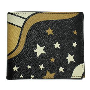 ドルチェ＆ガッバーナ DOLCE＆GABBANA 二つ折り札入れ スターモチーフ ステラ コメット レザー ブラック/マルチ BP1321 AK443 HN37C｜goguysshop