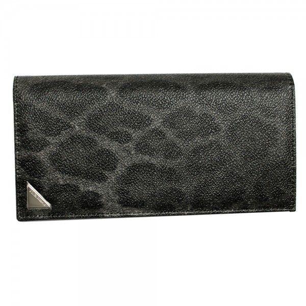 ドルチェ&amp;ガッバーナ 二つ折り長財布 ダークグレー系レオパード BP1670-B7158-2