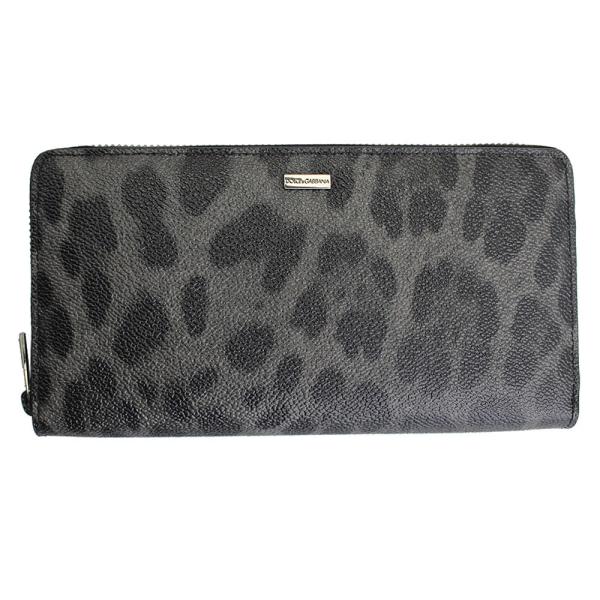 ドルチェ＆ガッバーナ 財布 メンズ DOLCE＆GABBANA ラウンドファスナー長財布 レオパード...