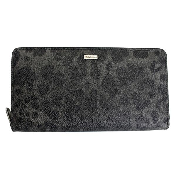 ドルチェ＆ガッバーナ 財布 メンズ DOLCE＆GABBANA ラウンドファスナー長財布 レオパード...