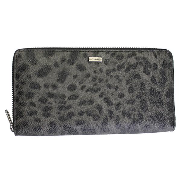 ドルチェ＆ガッバーナ 財布 メンズ DOLCE＆GABBANA ラウンドファスナー長財布 レオパード...
