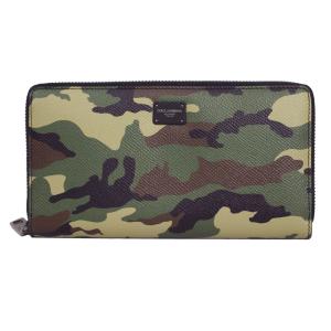ドルチェ＆ガッバーナ 財布 メンズ DOLCE＆GABBANA ラウンドファスナー長財布 レザー カモフラプリント BP1672 AZ657 HHK25｜goguysshop