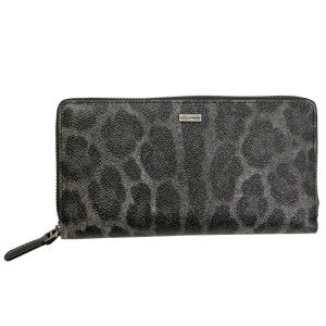 ドルチェ&ガッバーナ ラウンドファスナー長財布 ダークグレー系レオパード BP1672-B7158-2｜goguysshop