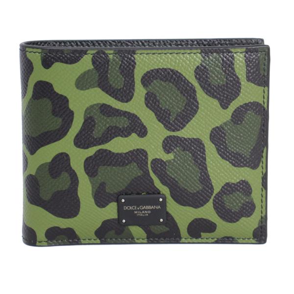 ドルチェ＆ガッバーナ 財布 メンズ DOLCE＆GABBANA 二つ折り財布 レオパード レザー グ...