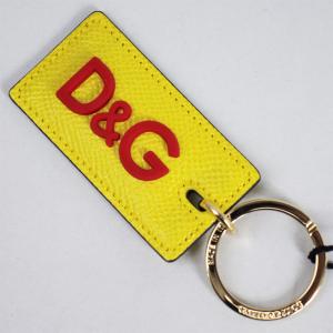 ドルチェ＆ガッバーナ キーリング キーホルダー DOLCE＆GABBANA ロゴ レザー イエロー系 BP2541-2｜goguysshop
