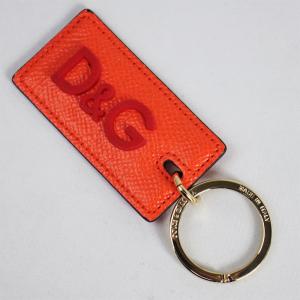 ドルチェ＆ガッバーナ キーリング キーホルダー DOLCE＆GABBANA ロゴ レザー オレンジ系 BP2541-4｜goguysshop