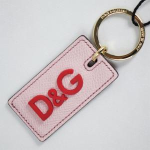 ドルチェ＆ガッバーナ キーリング キーホルダー DOLCE＆GABBANA ロゴ レザー ピンク系 BP2541-7｜goguysshop