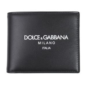 ドルチェ＆ガッバーナ 財布 メンズ DOLCE＆GABBANA 二つ折り財布 ロゴ レザー ブラック BP3102 AN244 HNII7｜goguysshop