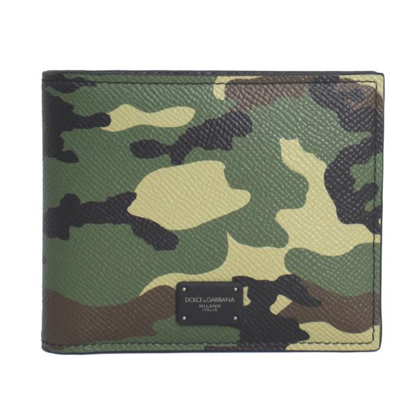 ドルチェ＆ガッバーナ 財布 メンズ DOLCE＆GABBANA 二つ折り財布 レザー カモフラージュ...