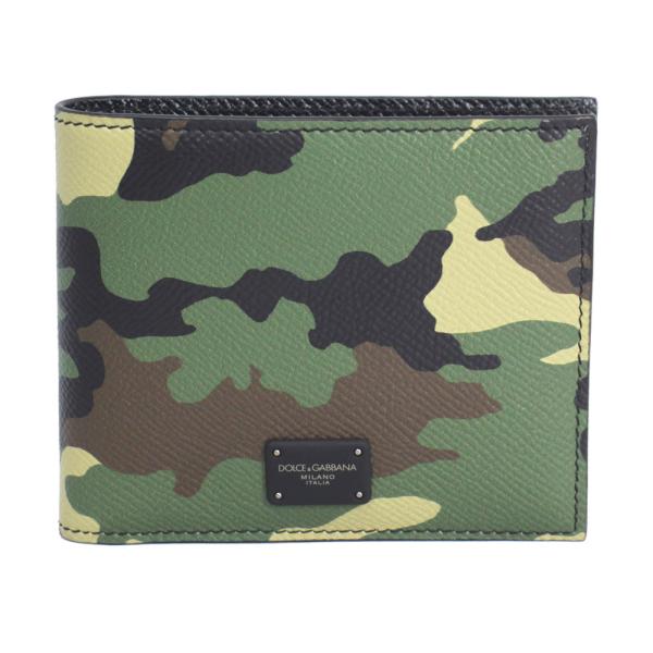 ドルチェ＆ガッバーナ 財布 メンズ DOLCE＆GABBANA 二つ折り財布 レザー カモフラージュ...