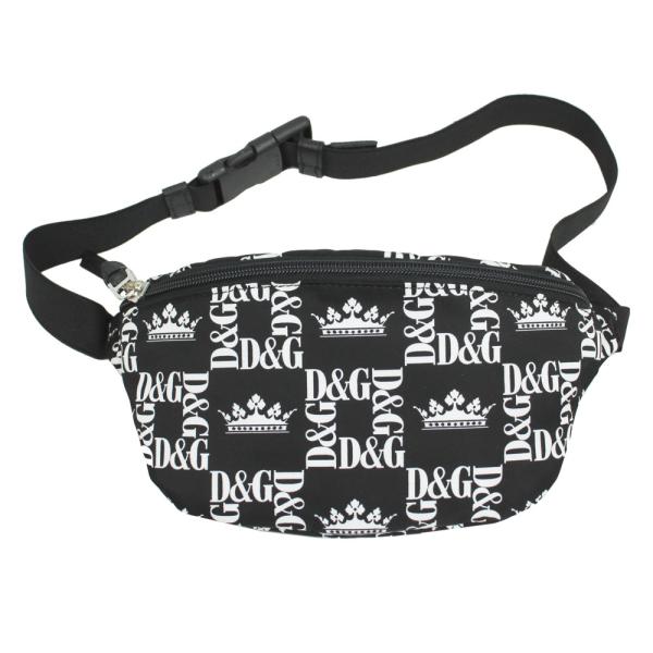 ドルチェ&amp;ガッバーナ レディース キッズ ウエストバッグ ミニマムサイズ ロゴ クラウンプリント ナ...